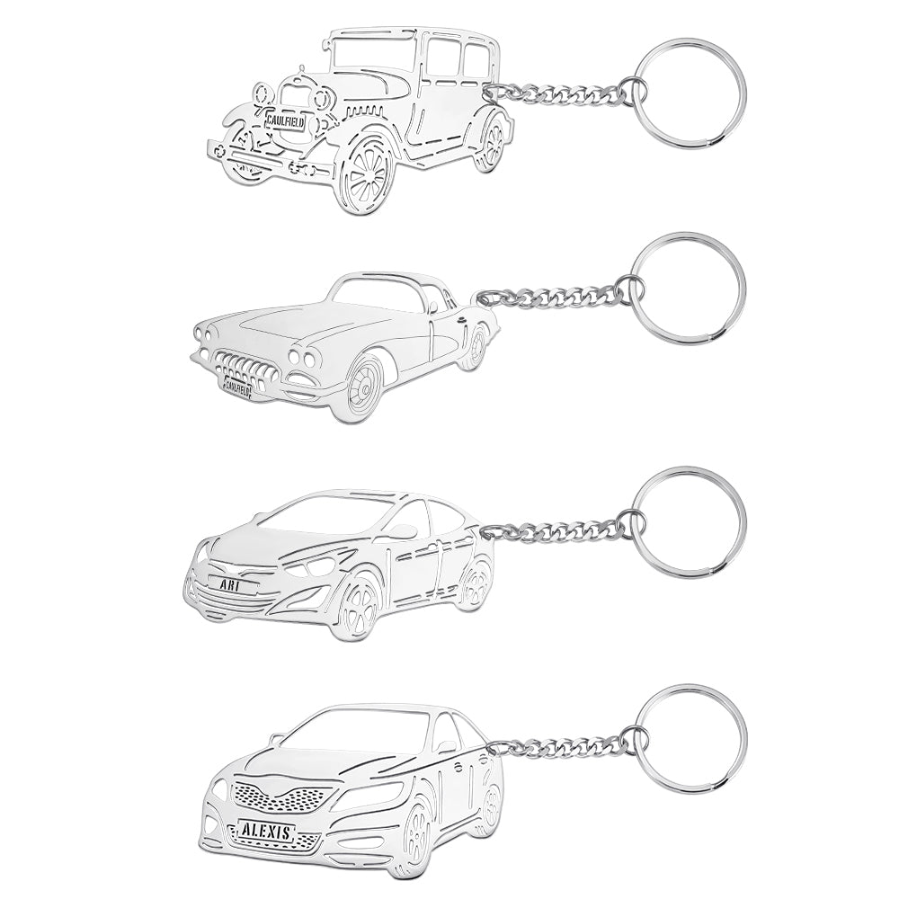 Stainless Steel Personalized Car Keychain in Any Model