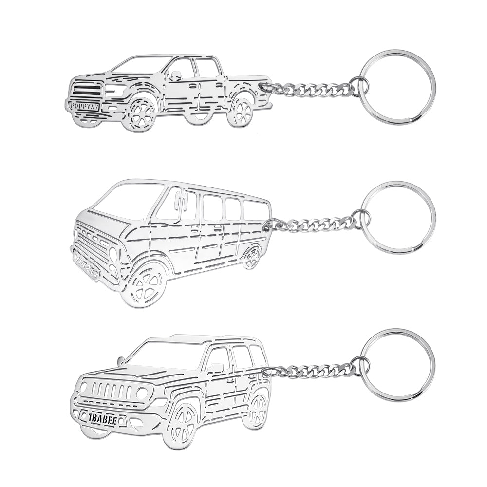 Stainless Steel Personalized Car Keychain in Any Model