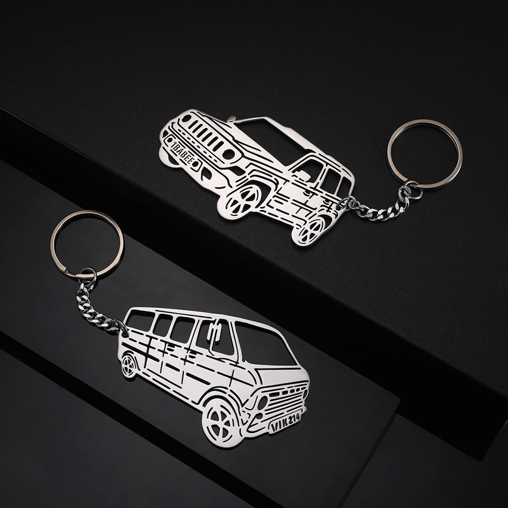 Stainless Steel Personalized Car Keychain in Any Model