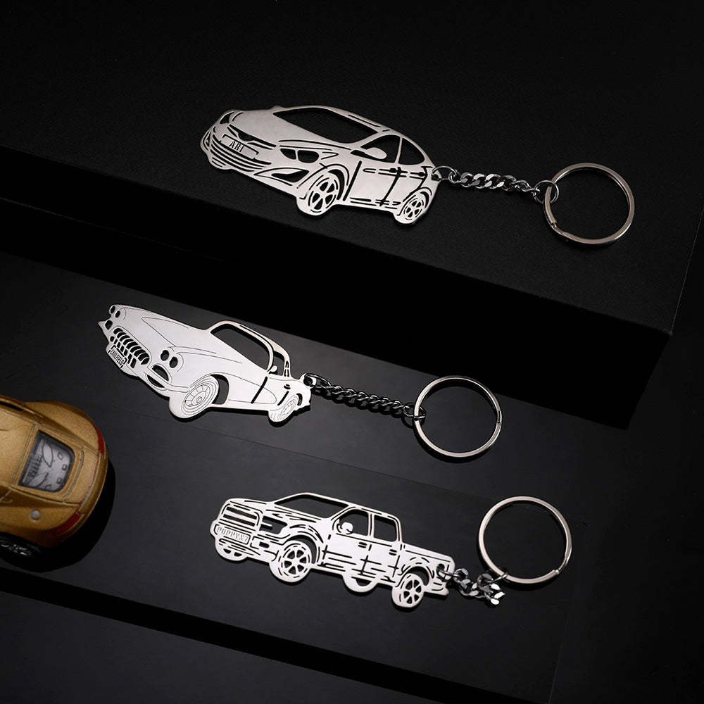 Stainless Steel Personalized Car Keychain in Any Model