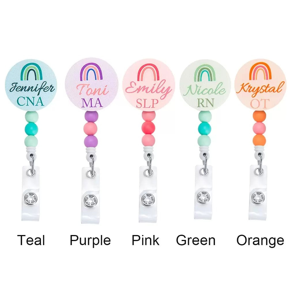 Beads/Personalized Rainbow Badge Scroll