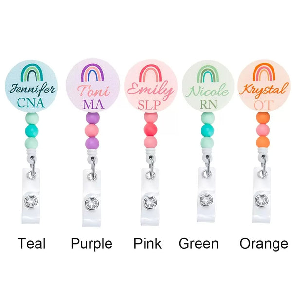Beads/Personalized Rainbow Badge Scroll