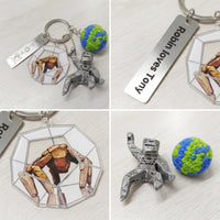 Custom Engraved Metal Tag | Rocky the Eridian Acrylic Charm | Ryland Grace 3D Figurine | Crochet Earth | Project Hail Mary Keychain | Personalized Sci-Fi Gift | Amaze Fan Merch