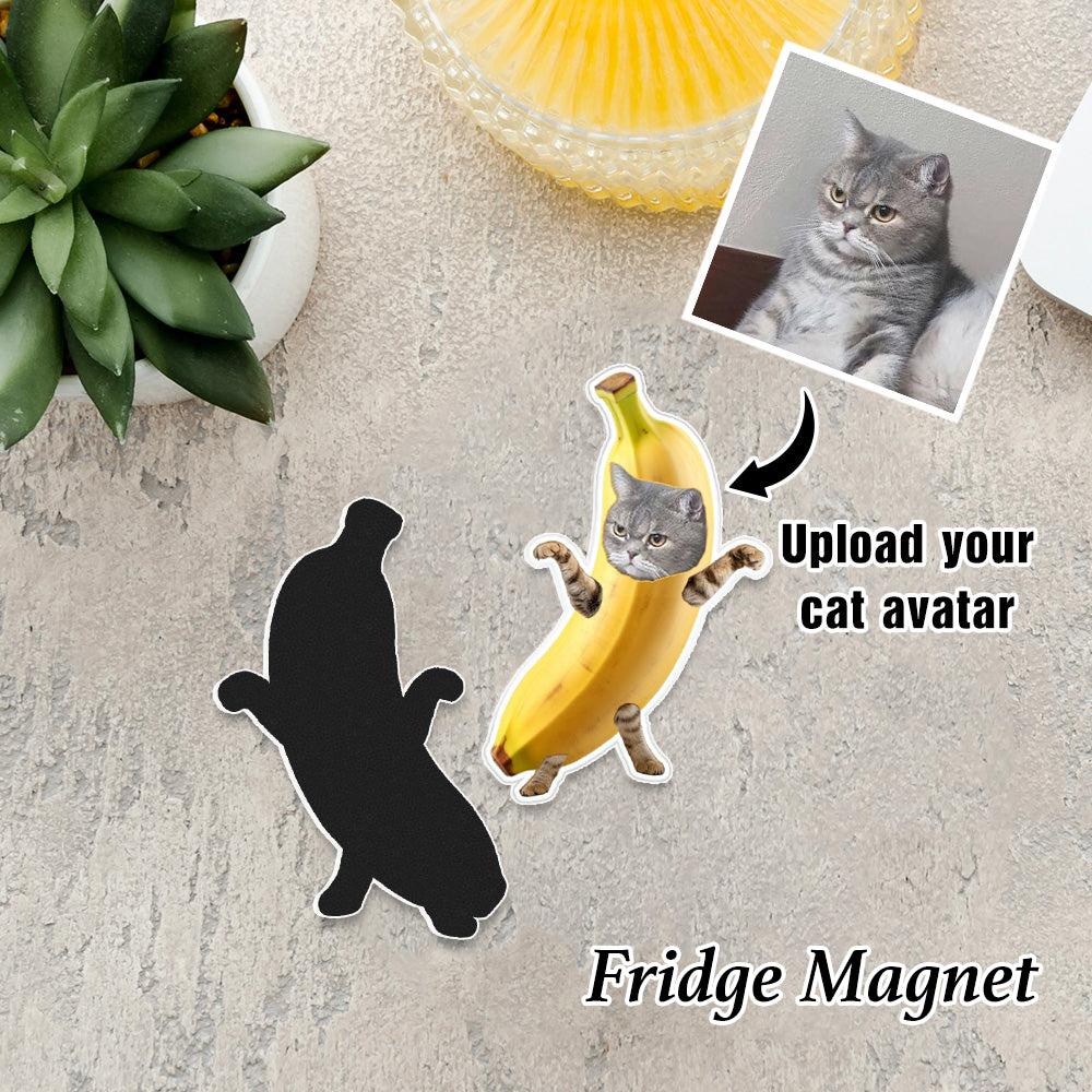 Custom Acrylic Fruit Cat Meme Keychain, Purr-fectly Fun Cat Meme Fridge Magnet, Fruit Cat Pin Badge, Gift for Cat Lover/Cat Parent