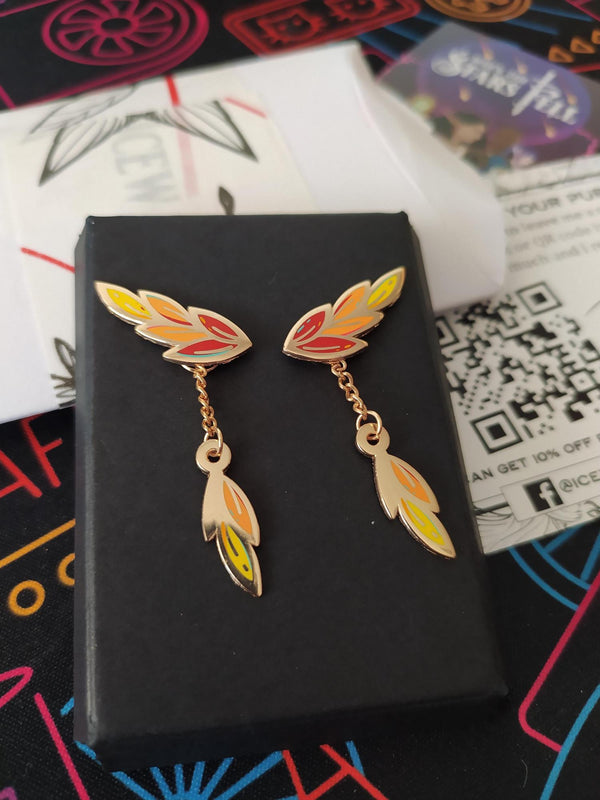 Wreaths from Tartarus | 25mm Metal and Enamel Earrings