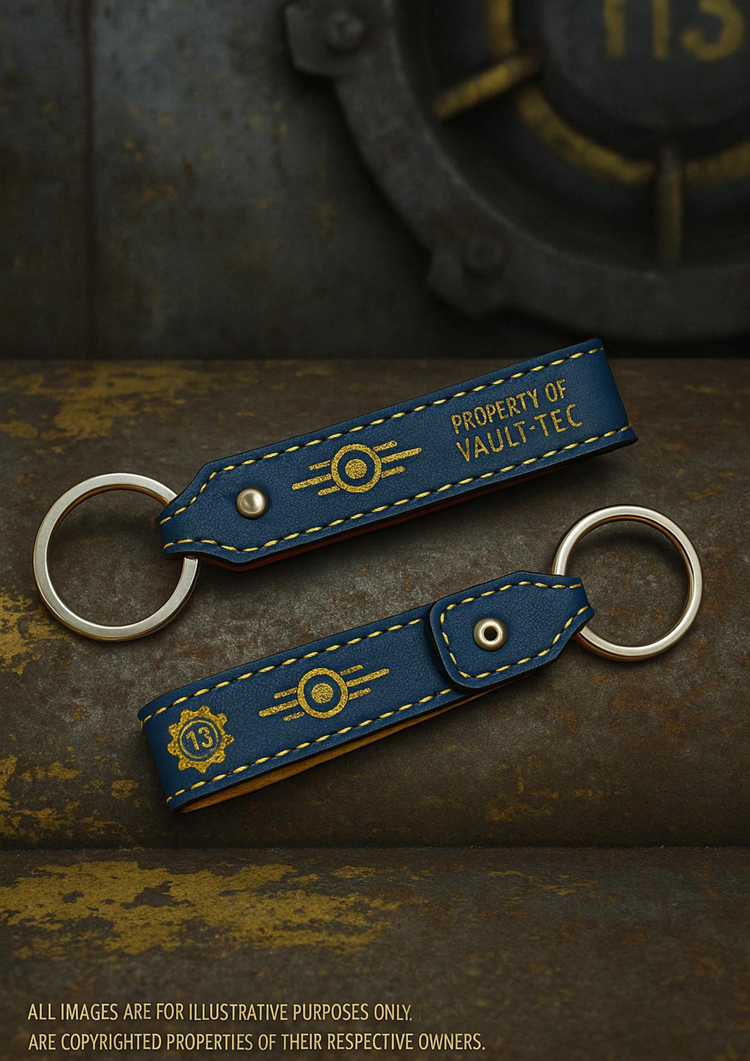 Handcrafted Leather Keychain | Post-Apocalyptic Fallout Style | Personalized