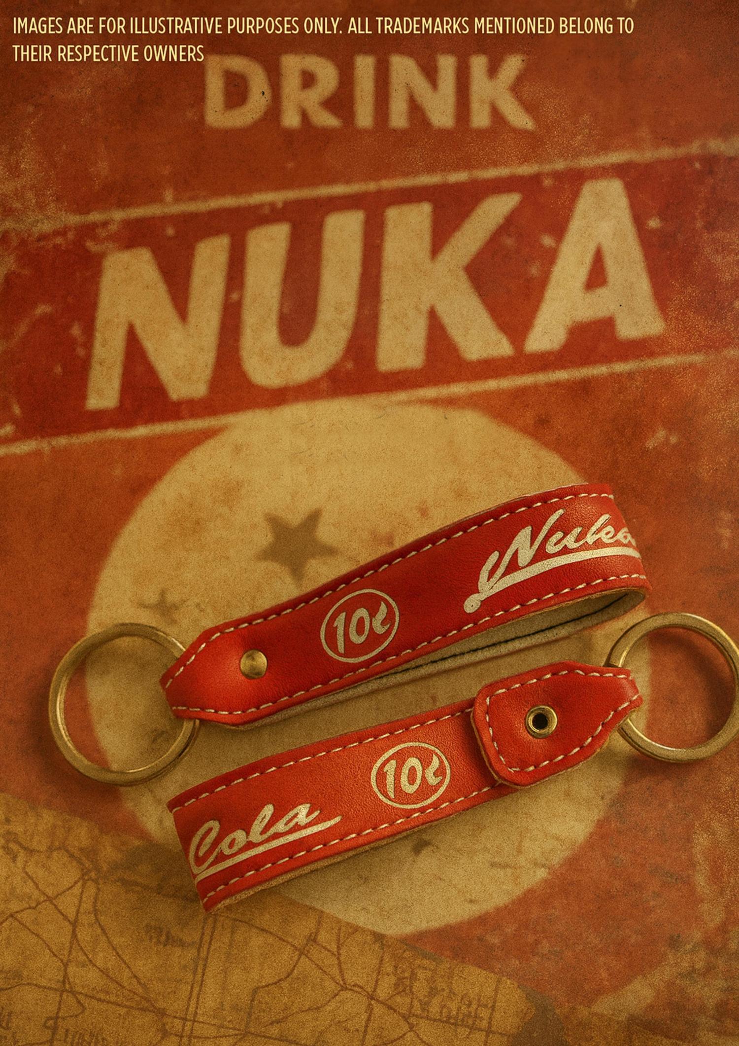 Handcrafted Leather Keychain | Post-Apocalyptic Fallout Style | Personalized