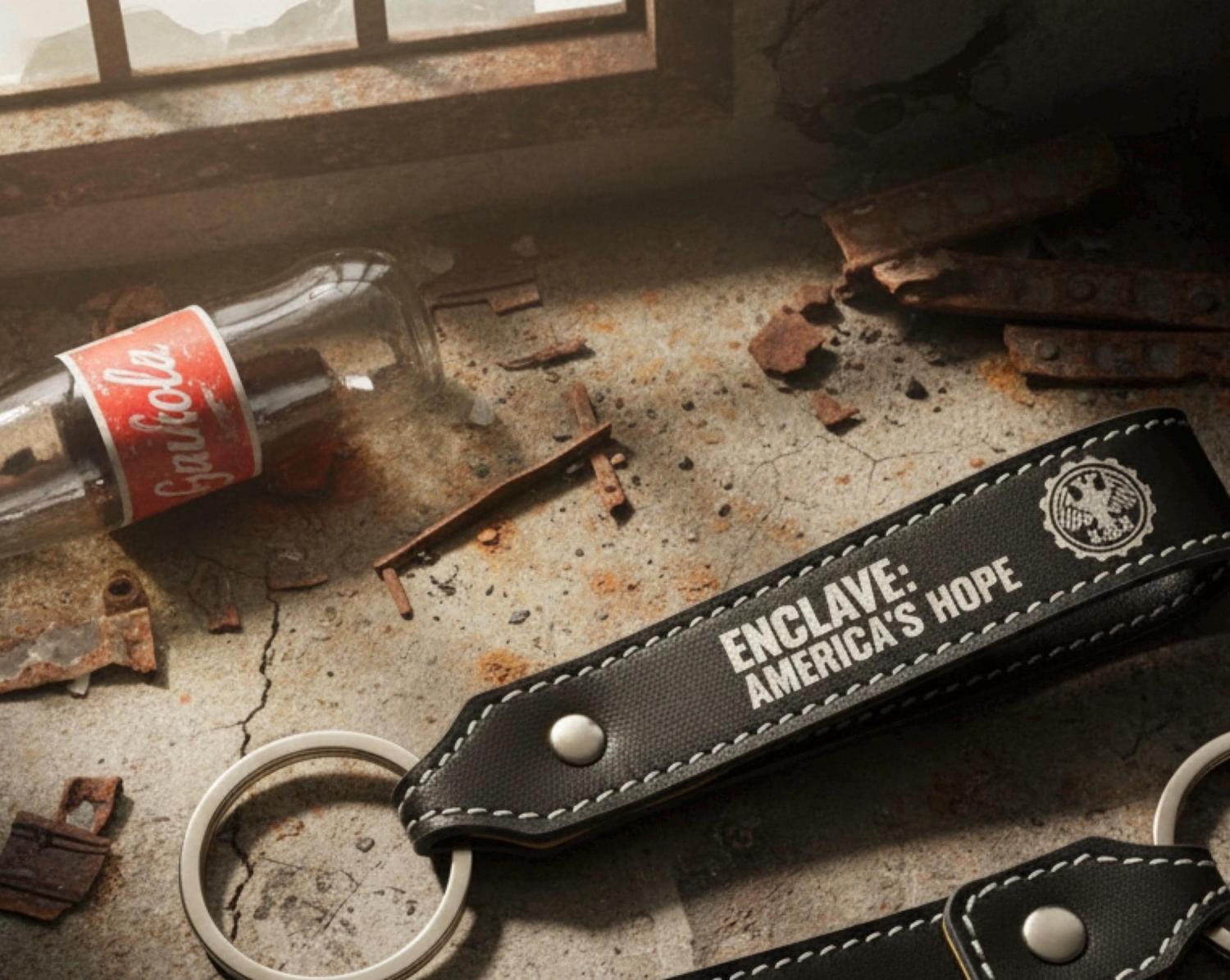 Handcrafted Leather Keychain | Post-Apocalyptic Fallout Style | Personalized