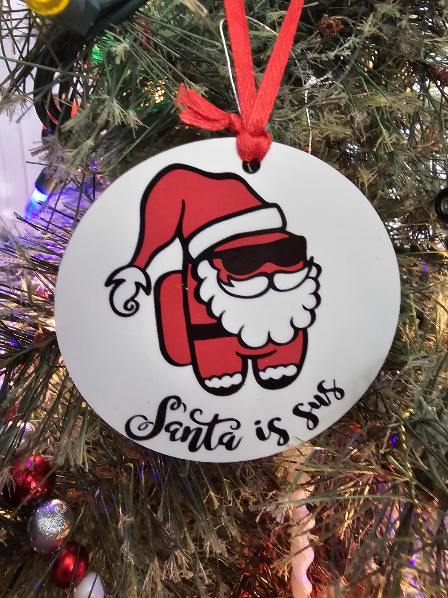 Among Us inspired Christmas Ornament