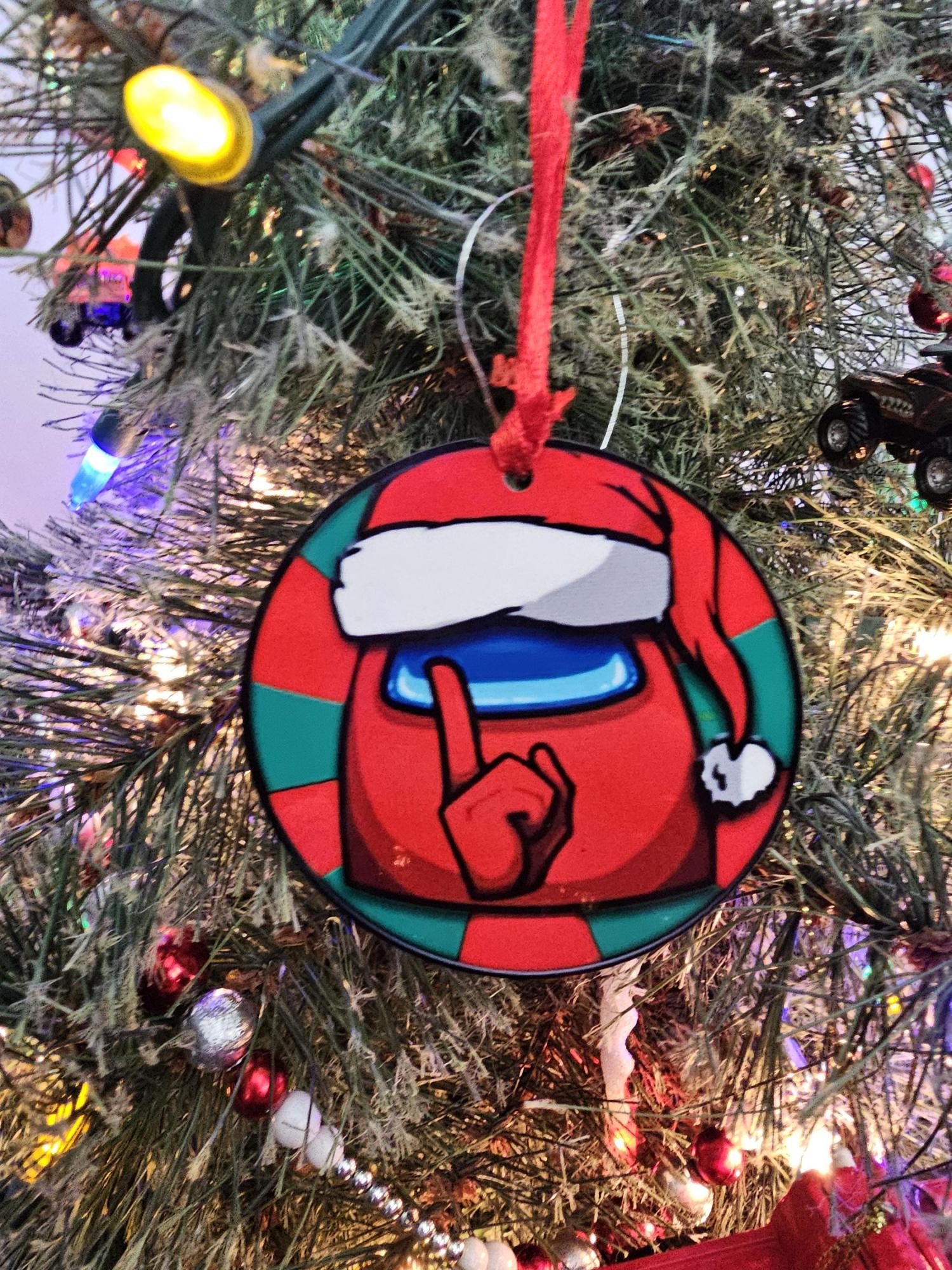 Among Us inspired Christmas Ornament