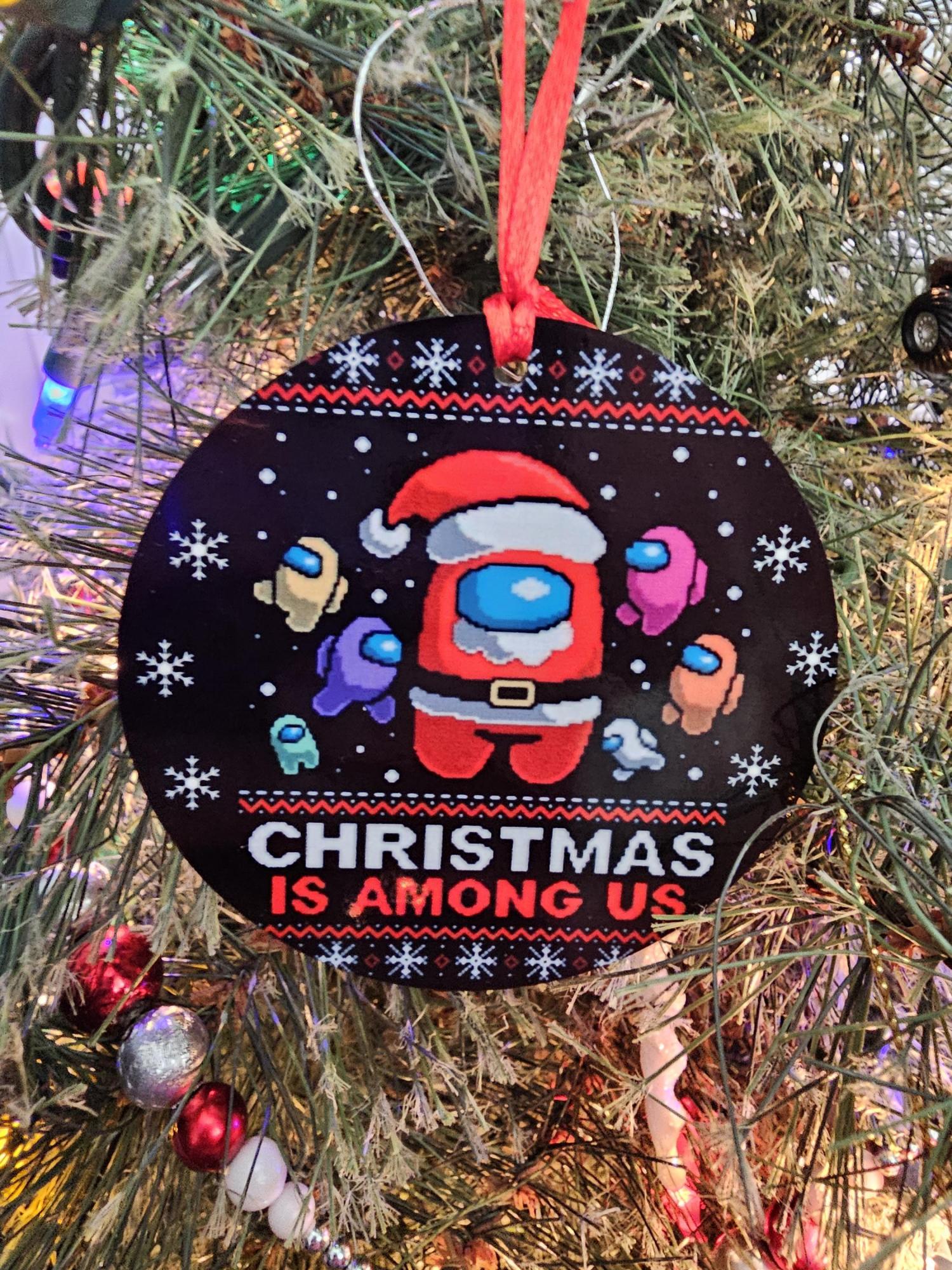 Among Us inspired Christmas Ornament