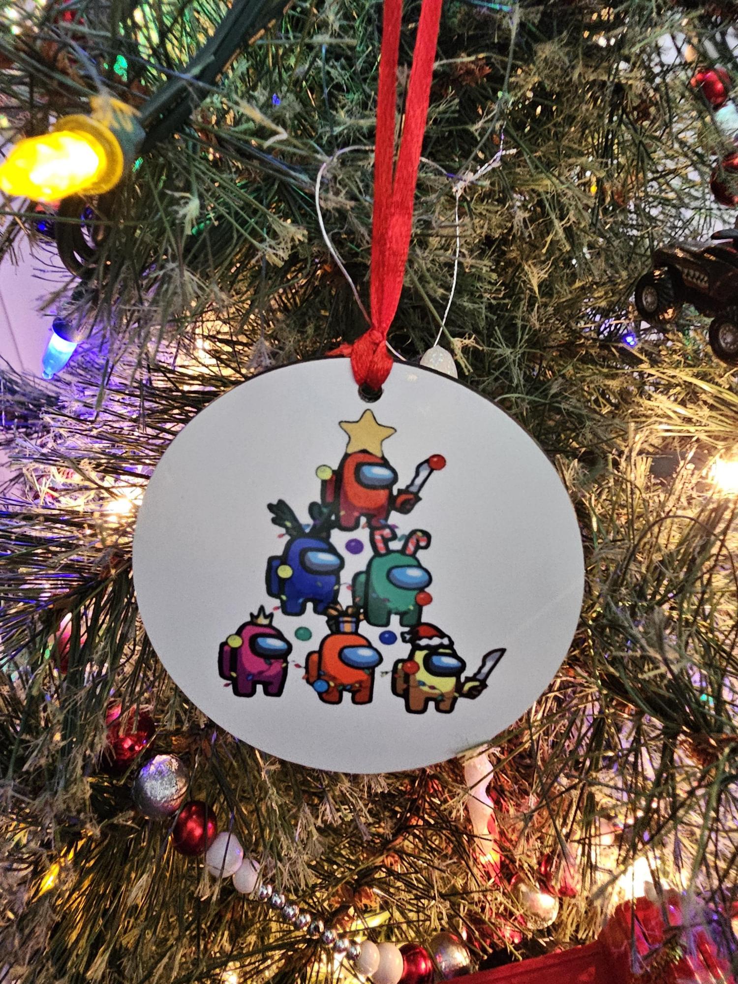 Among Us inspired Christmas Ornament