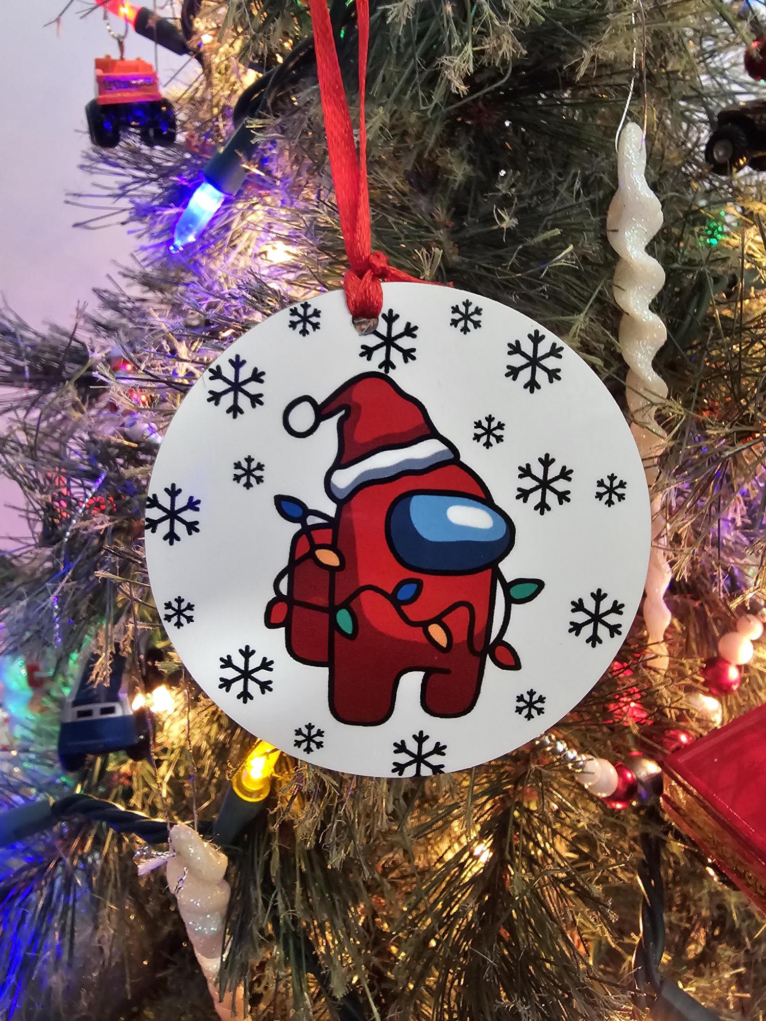 Among Us inspired Christmas Ornament