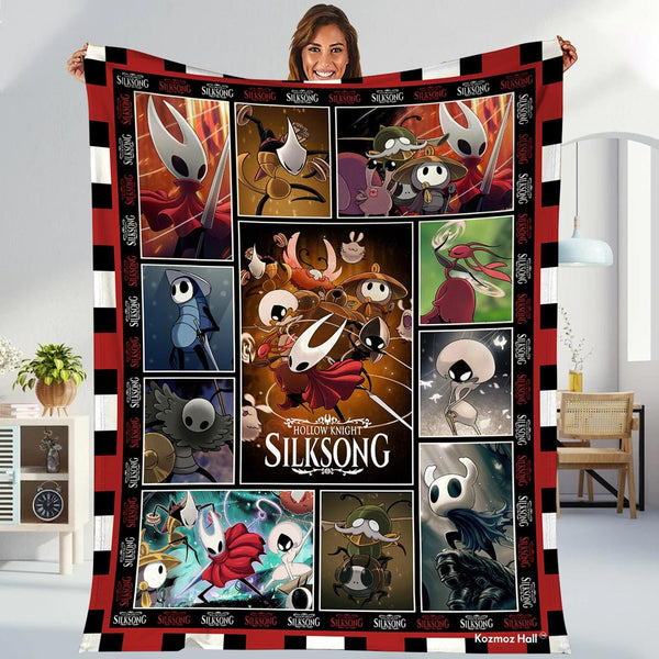 Hollow Knight Silksong Fleece Blanket, Hollow Knight Blanket, Hollow Knight Gifts, Silksong Hornet Blanket, Throw Blanket For Bed Couch Sofa