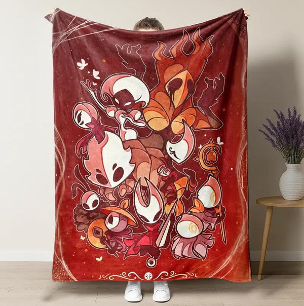 Hollow Shirt Knight Blanket, Game Fan Gift, Anime Action Adventure Cozy Blanket