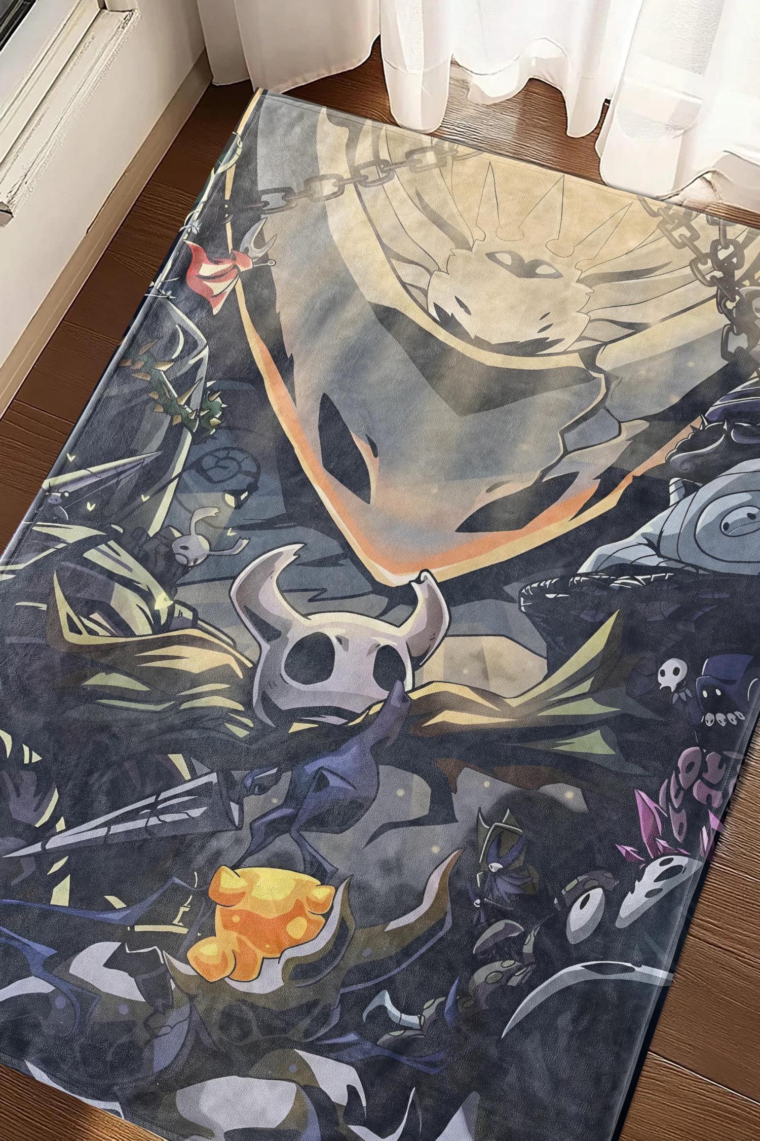 Hollow Knight Blanket, Soft Flannel Throw, Game Anime Blanket for Fans, Cozy Gamer Gift, Hollow Knight Bedroom Decor Bedding